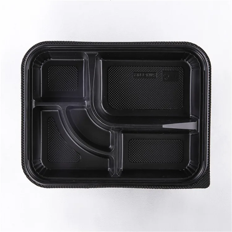 Sm31102 Black And Red Wholesale Disposable Plastic Take Away Bento