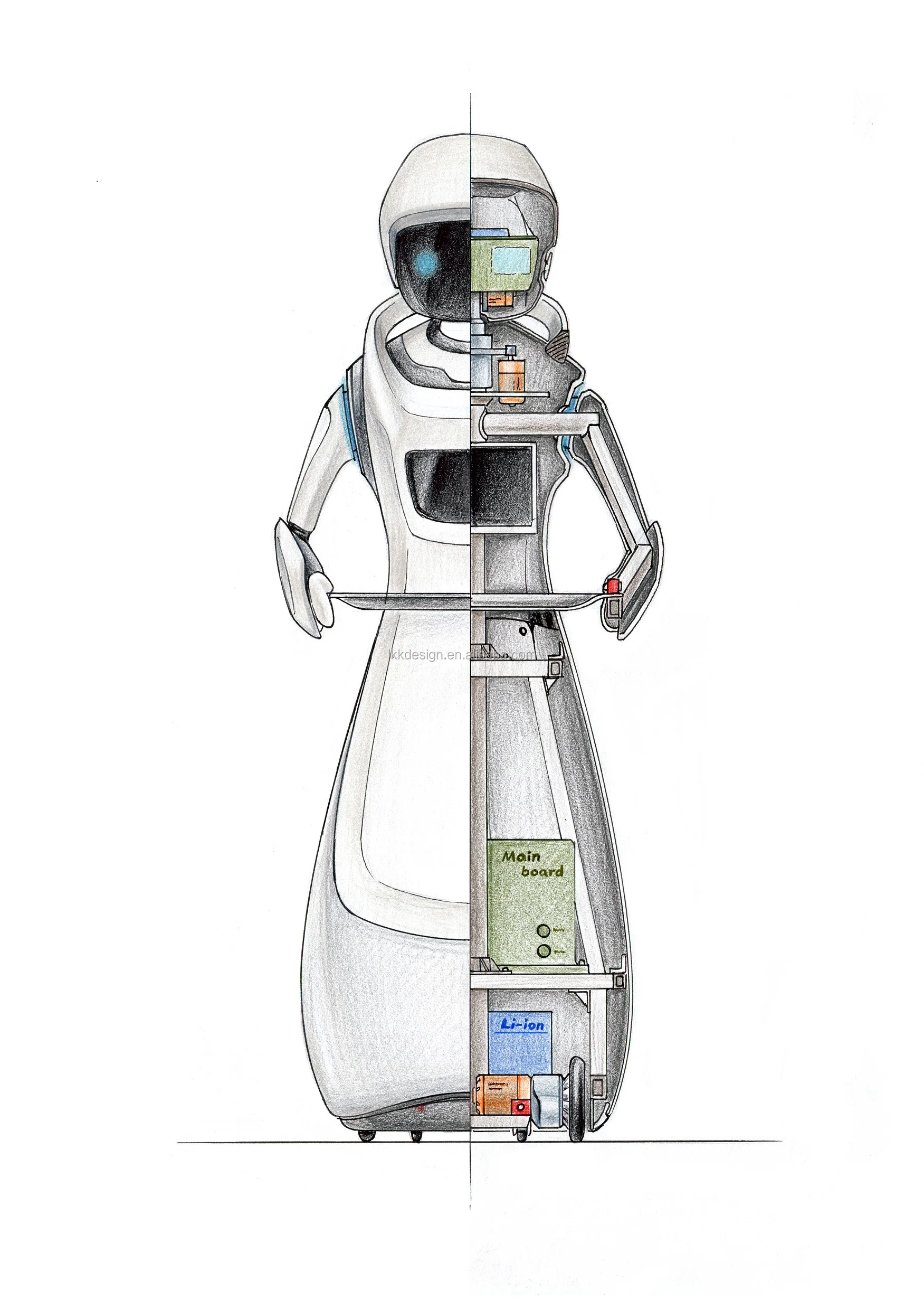 
LKKER mechanical industrial design products supply chain management catering services smart robot waiter for restaurant 