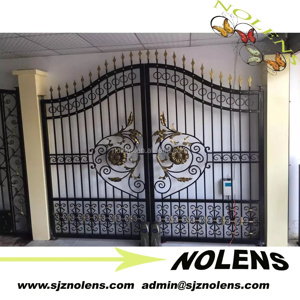 Elegant Wrought Iron Driveway Gate Design Decorative House Villa