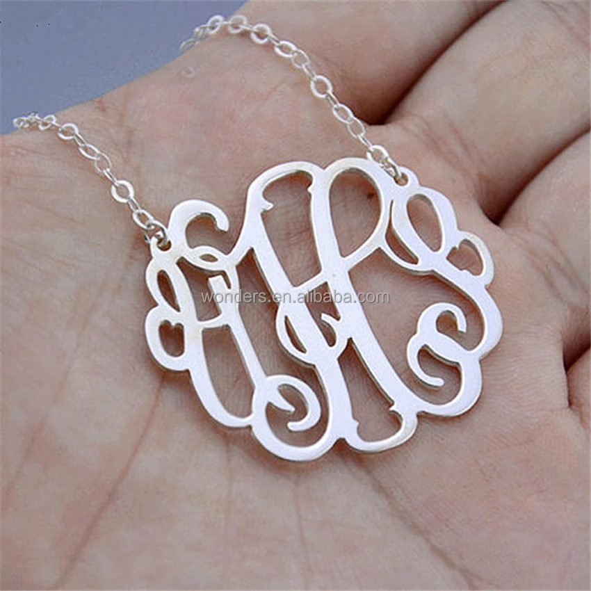 

Custom Monogram Initial Necklace For Mom and Daughter Personalised Gifts