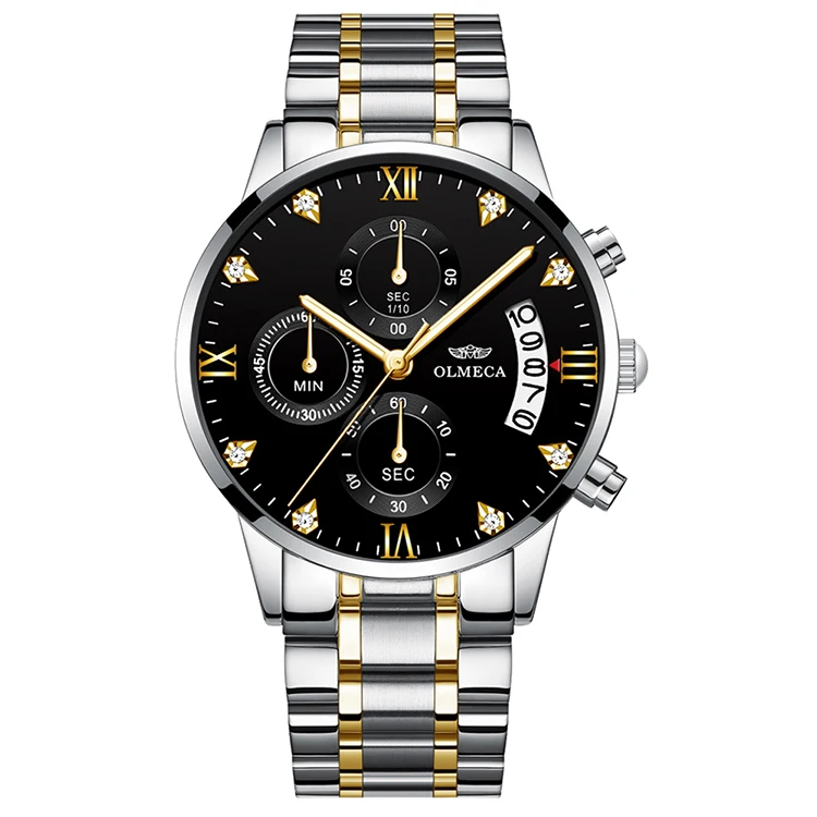 

Olmeca Factory Wholesale Fashion Hot Sale Stainless Steel mens Diamond watch