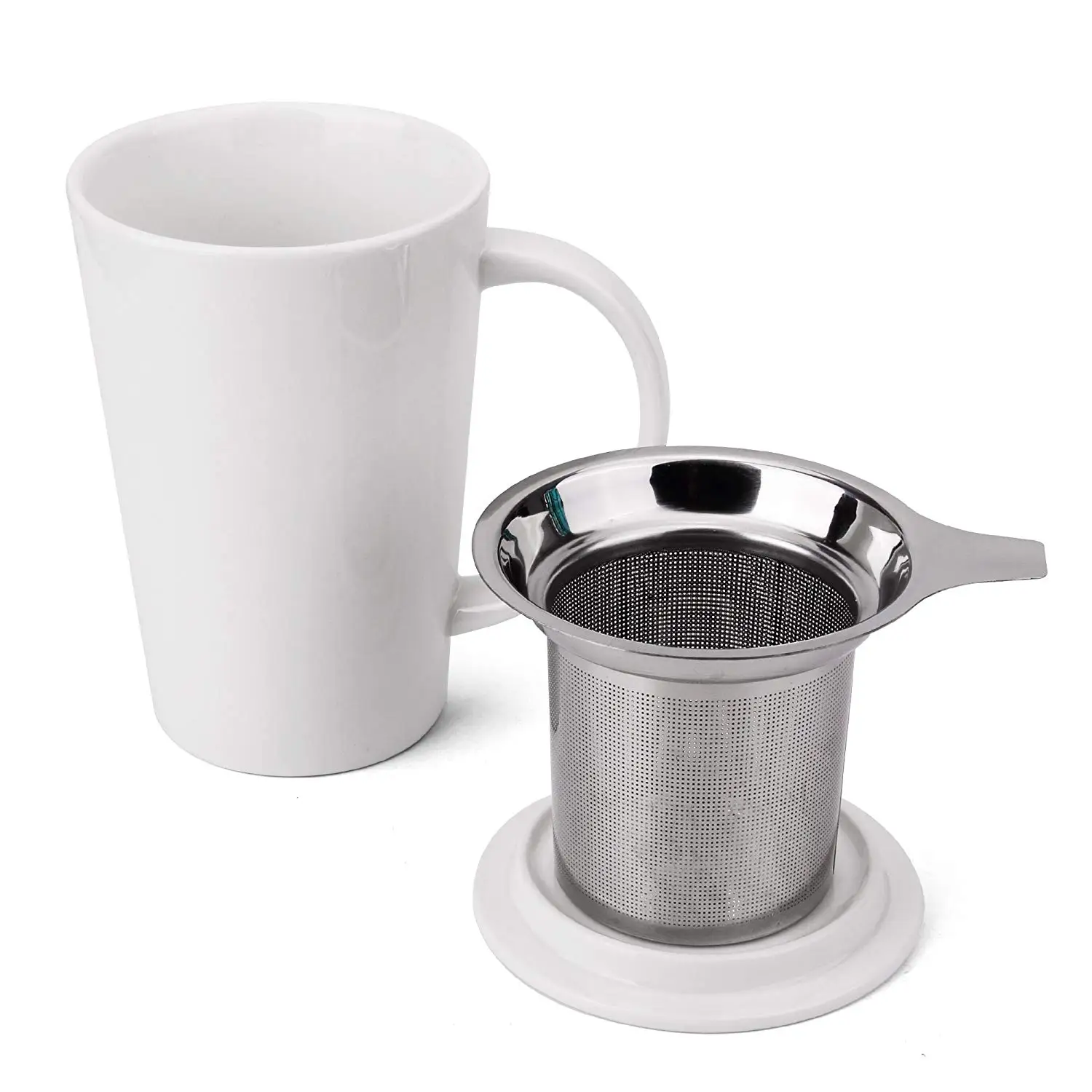 Tea Infuser Mug With Lid loose Leaf Tea Cup With Infuser,Coaster,Fresh