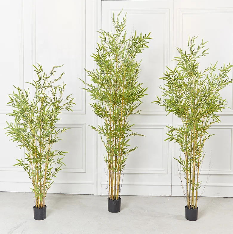 

Indoor and outdoor decorative plastic quality artificial luck bamboo sticks plant tree