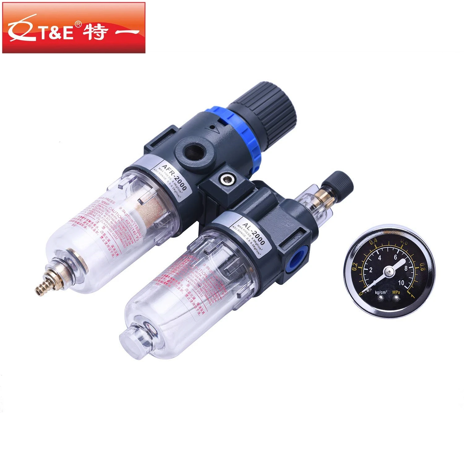 Separador de Trampa de Agua//Aceite Npt de 1//4 Separador de Agua y Aceite Sistema de Herramientas de Aire Filtro de Presi/ón de Aire Compresor Regulador Neum/ático Lubricador V/álvula de Drenaje