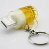 Newest gadgets beer shaped USB memory with keychain ,lowest price beer usb memory stick