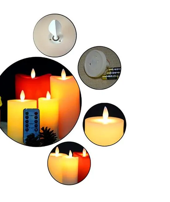 Moving Wick Flameless Led Advent Candles With Timwe For Sale Buy