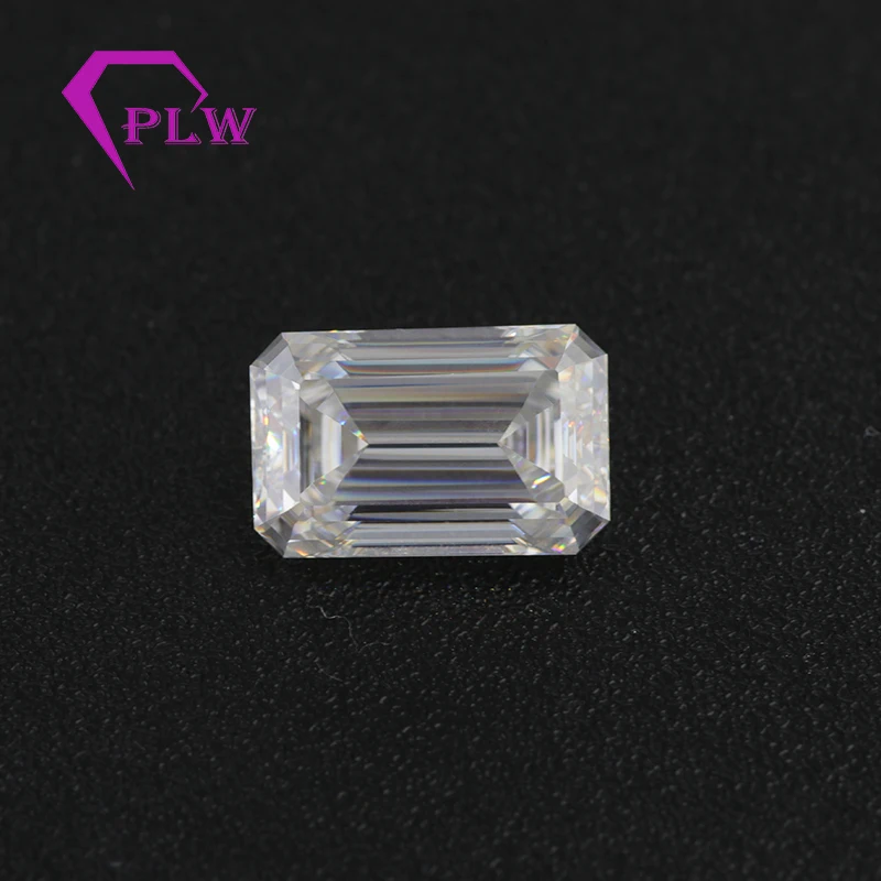 

Tianyu gem white colorless 2x4mm emerald cut moissaite stone