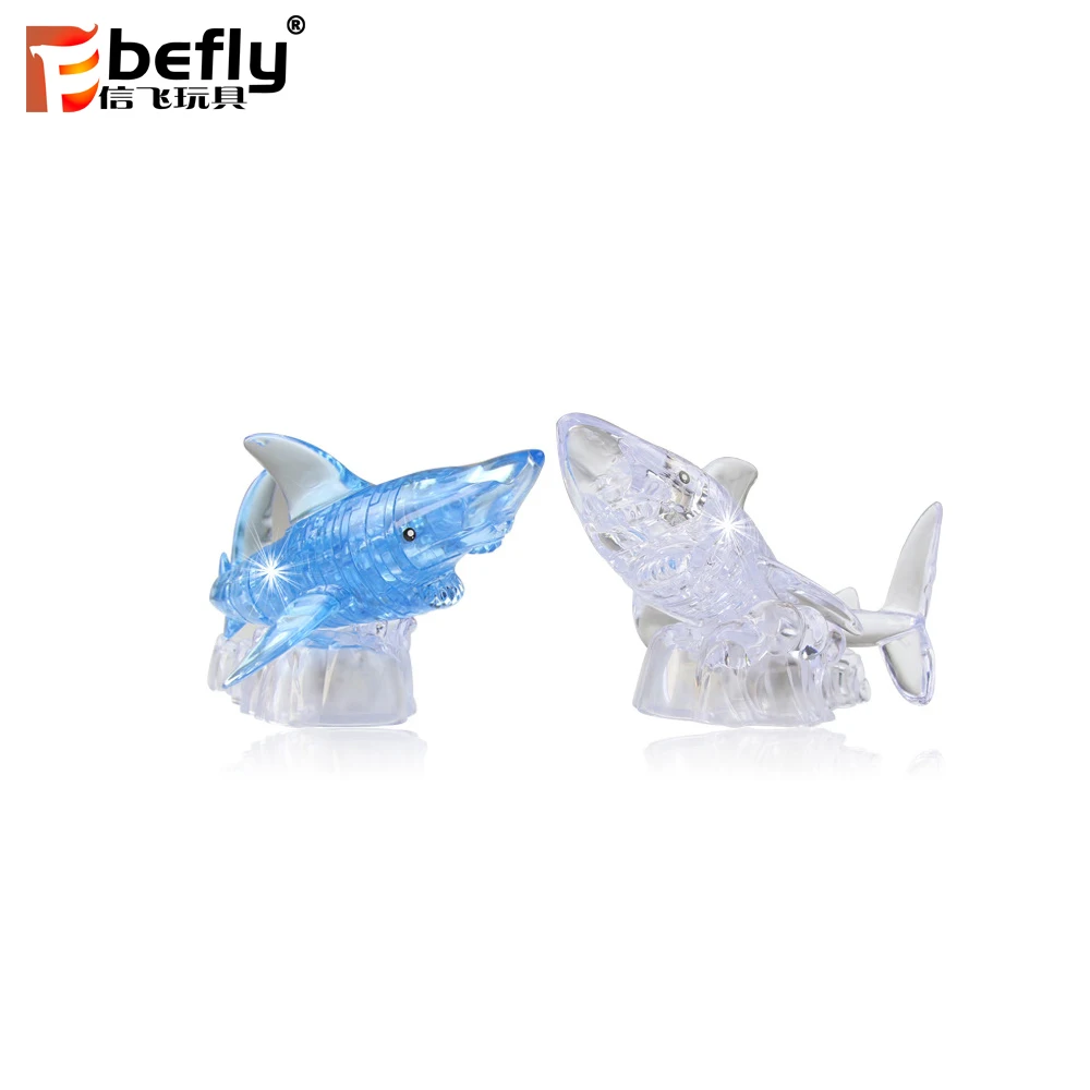 DIYサメ型点滅ジグソーパズル3Dクリスタルパズル| Alibaba.com