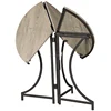 MY0001T flip top table mechanism wooden metal round take away dining table