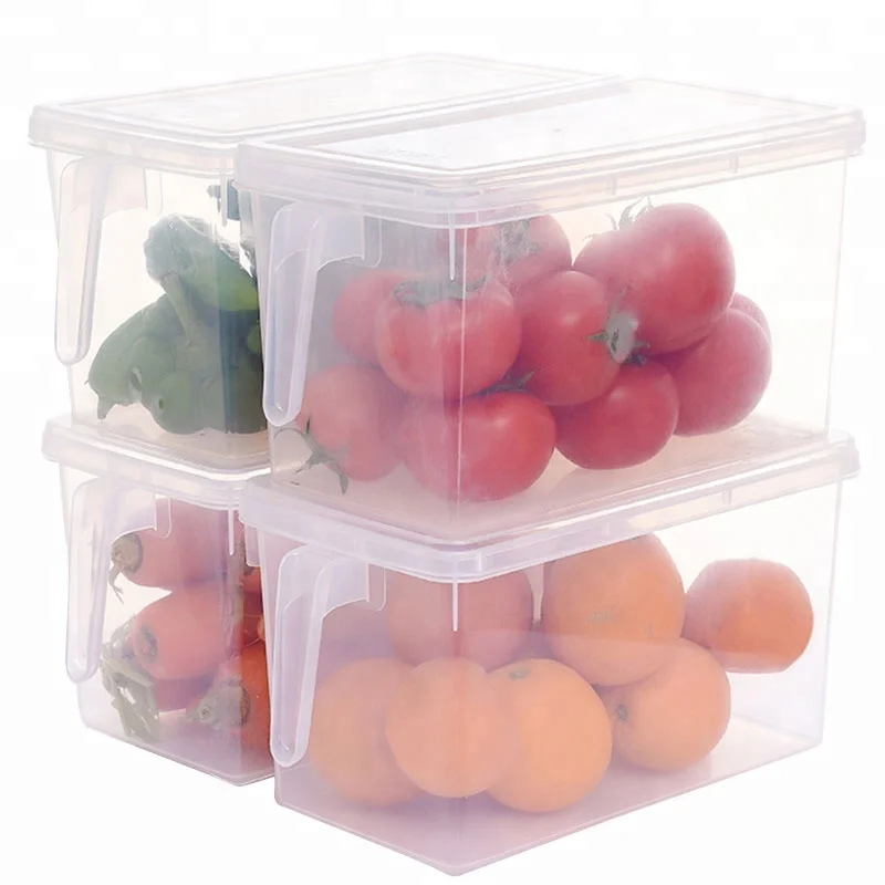 

Hot Selling Fridge Clear Storage Box Organizer with Lid for Kitchen, Transparent