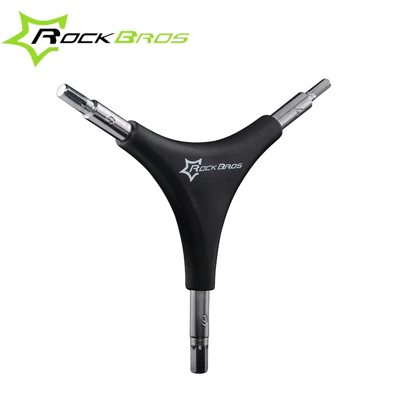 

ROCKBROS Bicycle Repair Tools Bike Triangle Spanner Bicycle Triangle Spoke Wrench Cycle Repair Tools 4MM 5MM 6MM Allen Key, Balck