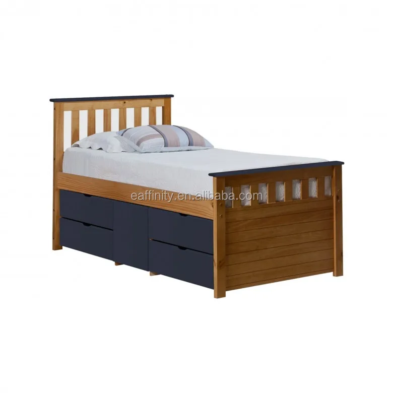 kids white single bed