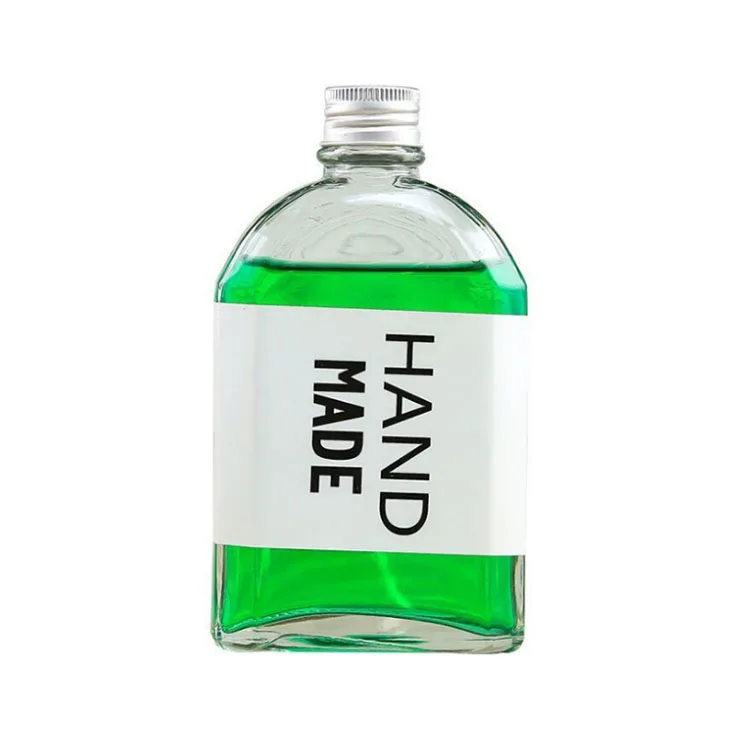 New Product High Quality Eco-Friendly Flat Glass Bottle Reusable Transparent Bottle