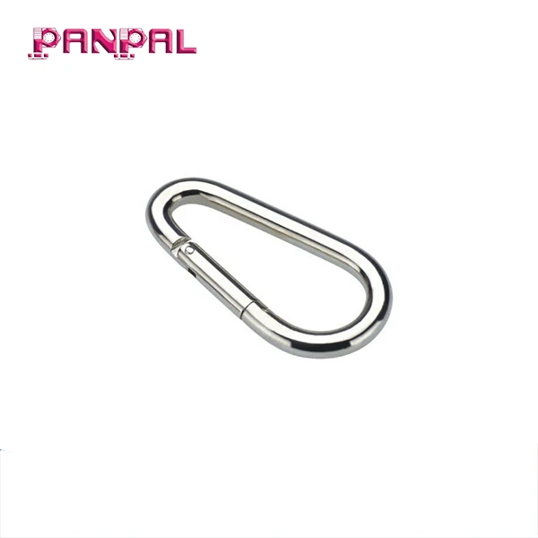 
High quality keychain zinc plated carabiner D shaped snap hook for hiking 