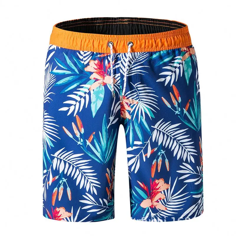 

Custom Design Sublimation Printed Summer Beach Shorts Solid Color Casual Sports Drawstring Beach Shorts, Any color will be printed brilliantly according to pantone card