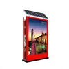 Solar energy metal frame advertising display light box commercial trash bin