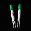 pet glass 13*75 13*100 3ml 4ml 5ml 10ml green cap sodium heparin Li Na lithium collecting collection vacuum blood test tubes