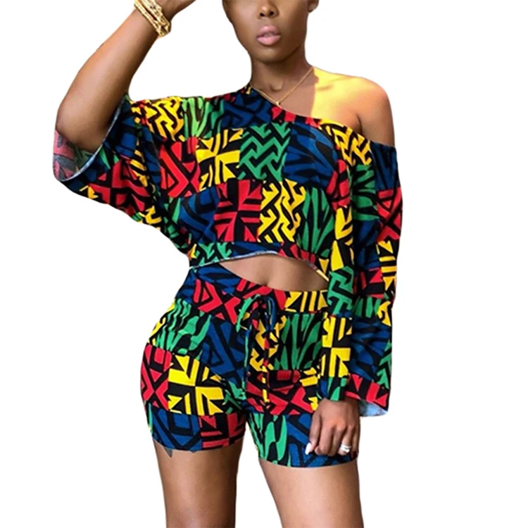 

Hot Sale Casual Jumpsuit Club Outfit Contrast Color Cropped Set Waist Tie Slim Women Clothing Summer, Mix color