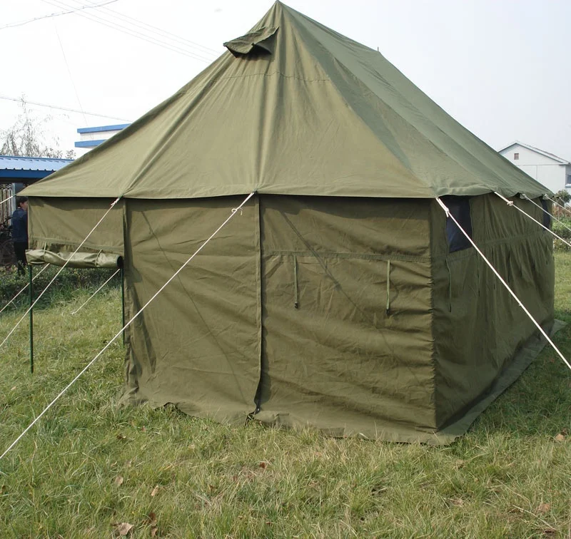 防水阻燃二手帆布军风住房防水 50 人军用帐篷橄榄绿陆军野营帐篷