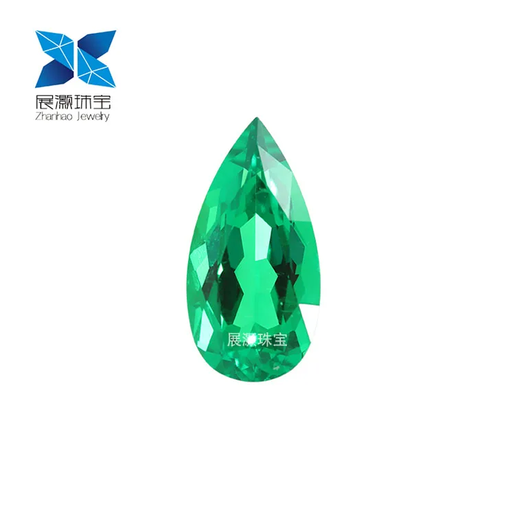 

Zhanhao Jewelry Excellent Quality Emerald stones Pear shape 5x8mm, Green