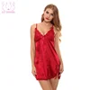 High Quality Adult Footie Women's Floral Silk Robe 100% Cute Sexy Pajama