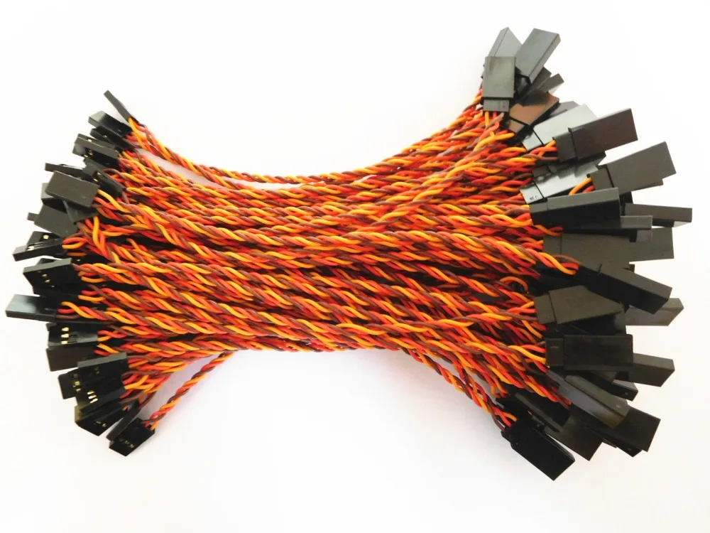 Gold Plated Servo Extension Cord Lead Wire Servo Twisted Cable 22awg 15