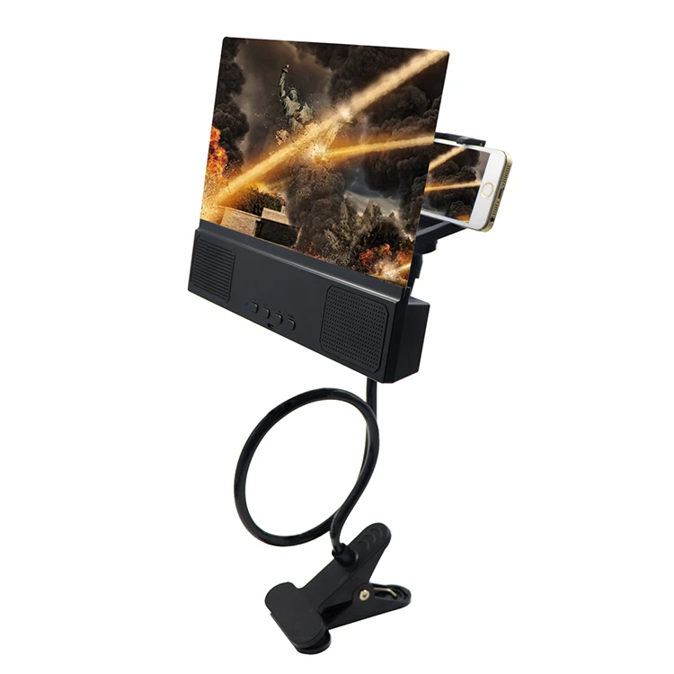 
12 inch 3D TV phone screen amplificador para celular,Cell mobile phone screen magnifier with Bluetooth speaker 