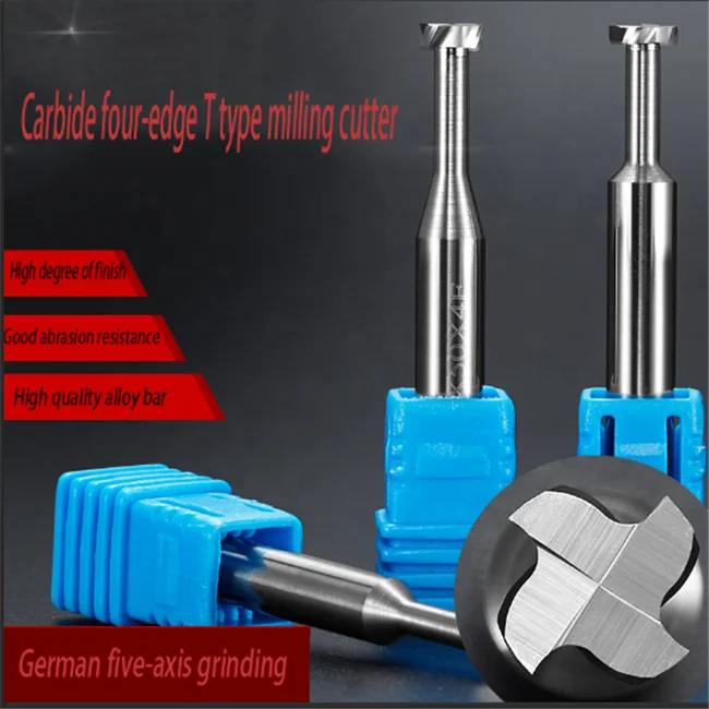 1PC 12*2*8*80L*4 Carbide tipped T slot cutter Welding carbide T cutter