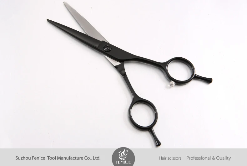 Fenice Black Titanium Hair Cutting Scissors Professional Japan 440c Hairdressing Shears