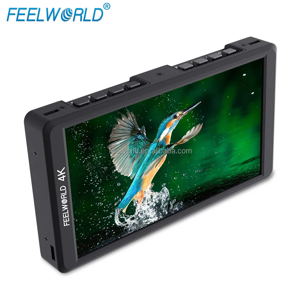 

Feelworld 4k 1080P 5" field monitor with hdmi inputs,sunshade hood, Black