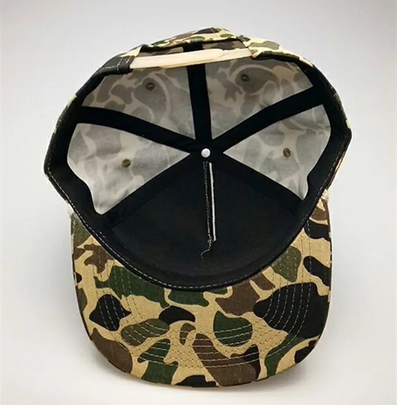 Original Custom Cotton Snapback Rope Hat Blank Camo Flat Bill Hats Caps