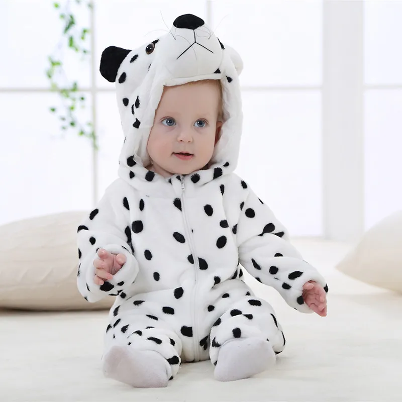 

MICHLEY Spring Autumn Baby Clothes Flannel Baby Boys Clothes Cartoon Animal Jumpsuits Infant baby girls children clothing