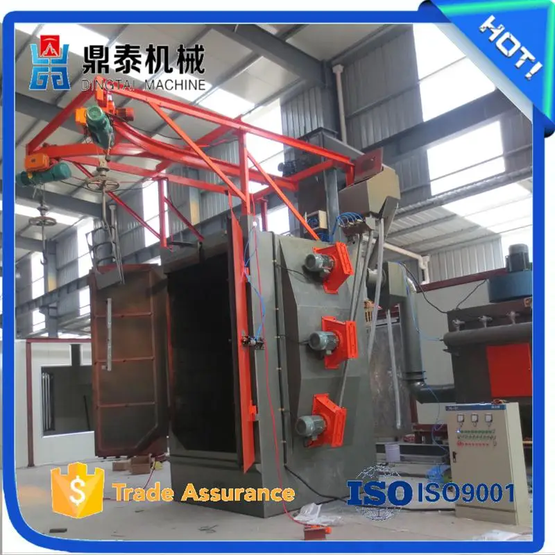 Airless spinner hook type shot blasting machine, Ued auto parts processing blasting machine