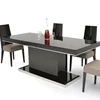 Big square acrylic restaurant dining tables and chairs