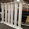 Building Structure Decoration Use White Marble Carved Round Roman Column Pillar