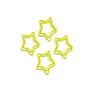 yellow star shape lovely metal spring paper clips