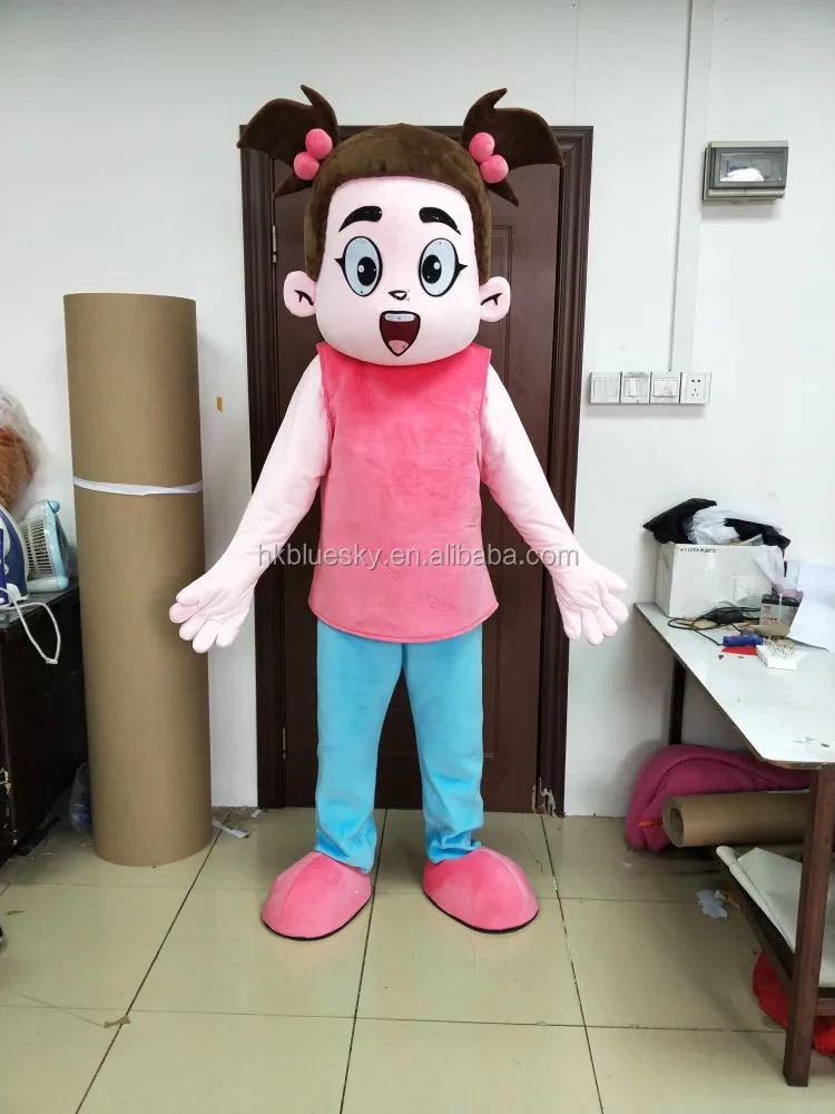 Character Adult Pink Girl Mascot Costume Buy Pink Girl Mascot Costume 