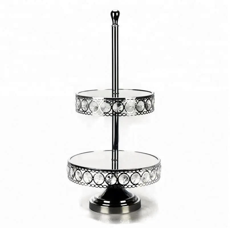 

Double Wedding Sweet Display Crystal Cake Stand Handle, Gold