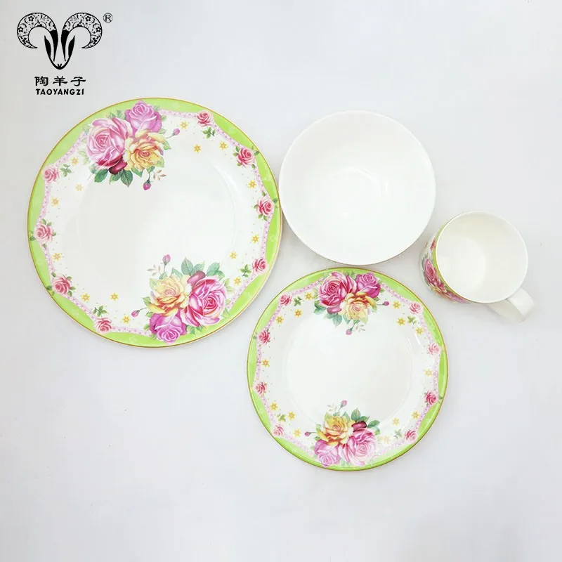 16pcs Porcelain Turkish Dinnerware Set,Porcelain Dinnerware Set With