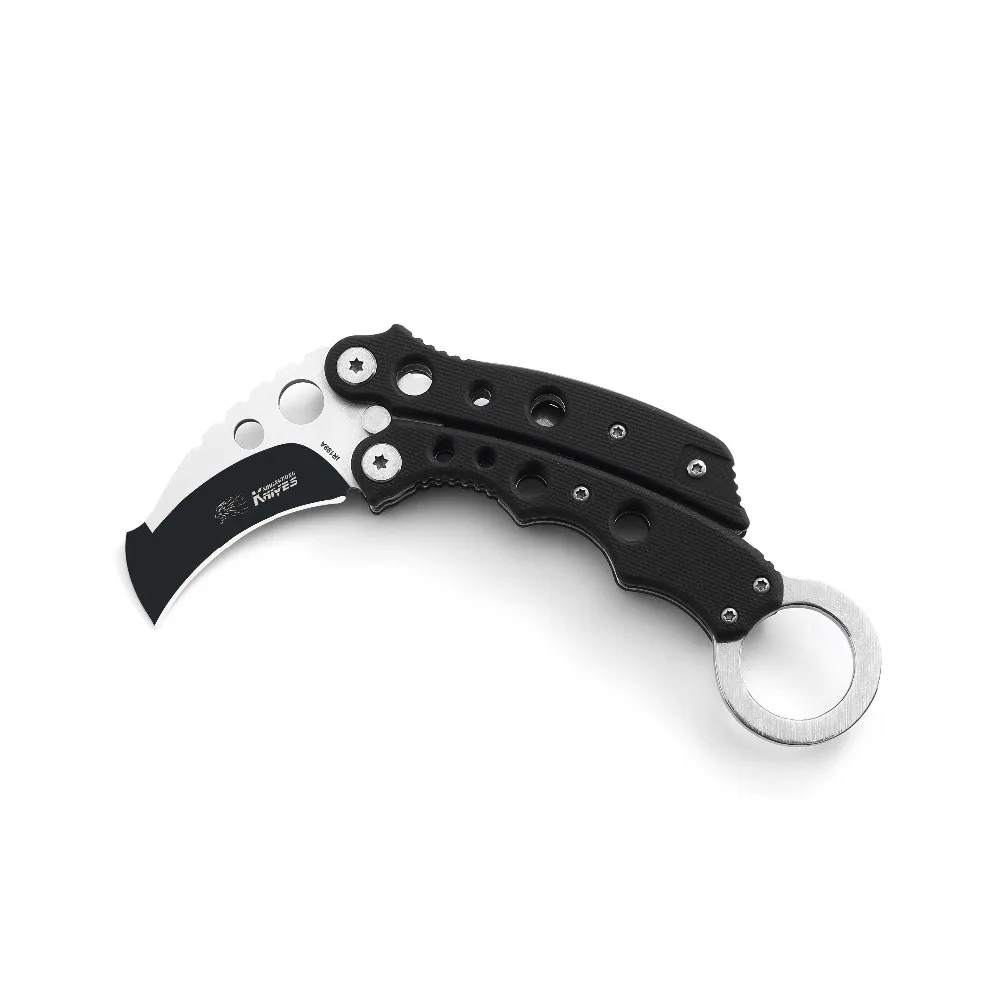 

SR199C finger ring G10 handle karambit floding knife