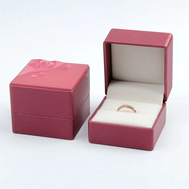 Embossing Rigid Square Folding Ring Gift Storage Box Expensive Luxury ...
