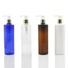 IBELONG hot sale Blue White Amber Clear cylinder PET 250ml plastic bottle for shampoo