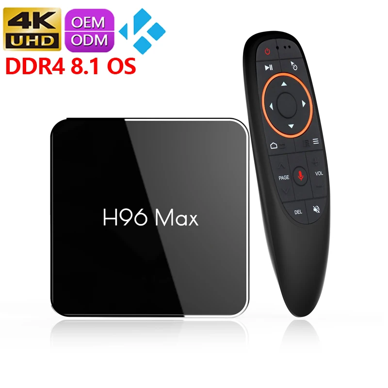 

Professional factory provided newest android tv box 4gb ram 64gb rom amlogic s905x2 android 8.1 4k fast tv box h96 max x2