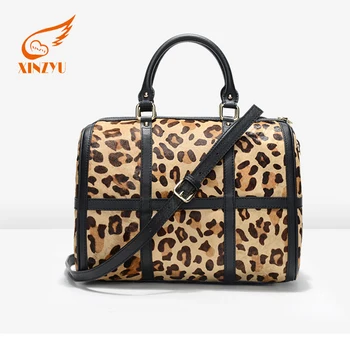 2017 Fashion Handbag Design Your Own Leather Genuine Leopard Print Shoulder