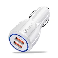 

ZMD perfect qc3.0 car charger dual usb ports car fast charger for iPhone/smartphones/cellphone