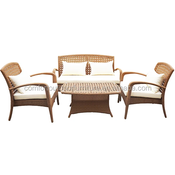 Modern Patio Plastic Wicker Sofa Set With Tea Table Product On Alibaba