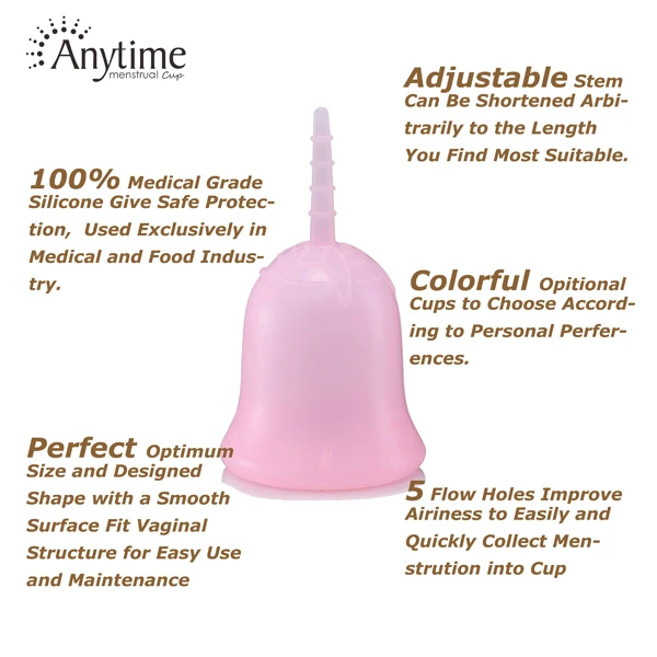 Amc01 Anytime Foldable Best Reusable Fda Organic Collapsible Menstrual