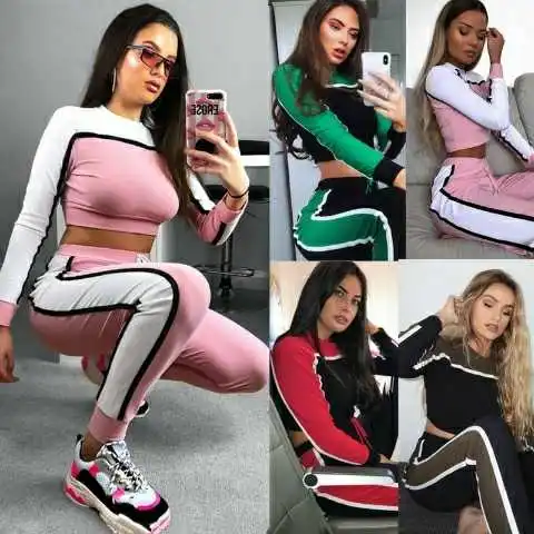 

Wholesale Top Selling Women's Sports Wear Leisure Long Sleeve Sports Suits