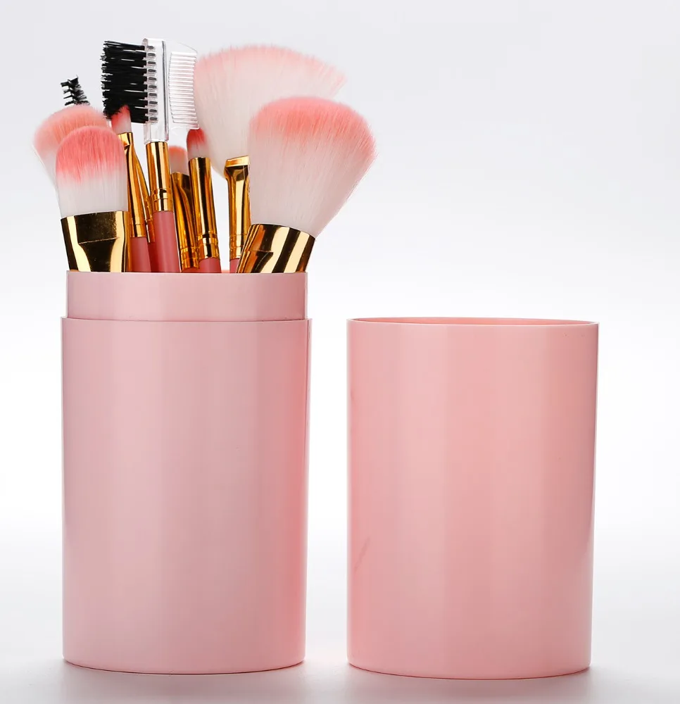 

factory imported wholesale free sample make up brushes set, Pink