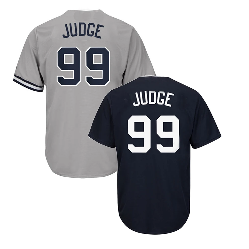 

Aaron Judge Embroidery Logos Uniform Shirts Baseball Jersey Custom